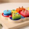 Butterfly Puzzle with Pegs Montessori Geometric Stacker Educational Shape Stacking for