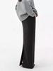 Ultra-Comfortable Knit Wool Blend High-Waist Fishtail Maxi Skirt with Back Slit