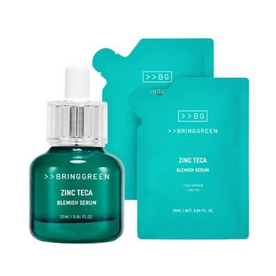 BRING GREEN Ensemble de Sérum Apaisant TeCa Zinc pour les Imperfections Total 75ml Soin Acné Sérum Centella