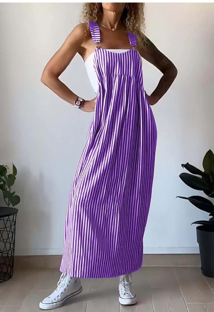 European And American Style Summer New Products, Women'S Fashion Striped Strap Dress