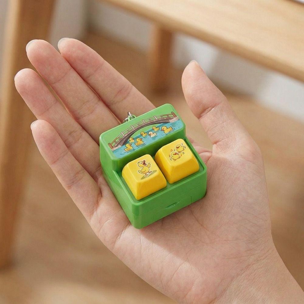 with LED Light Keyboard Games Keychain Plastic Interactive Keychain Phone Stand  Kids Toy