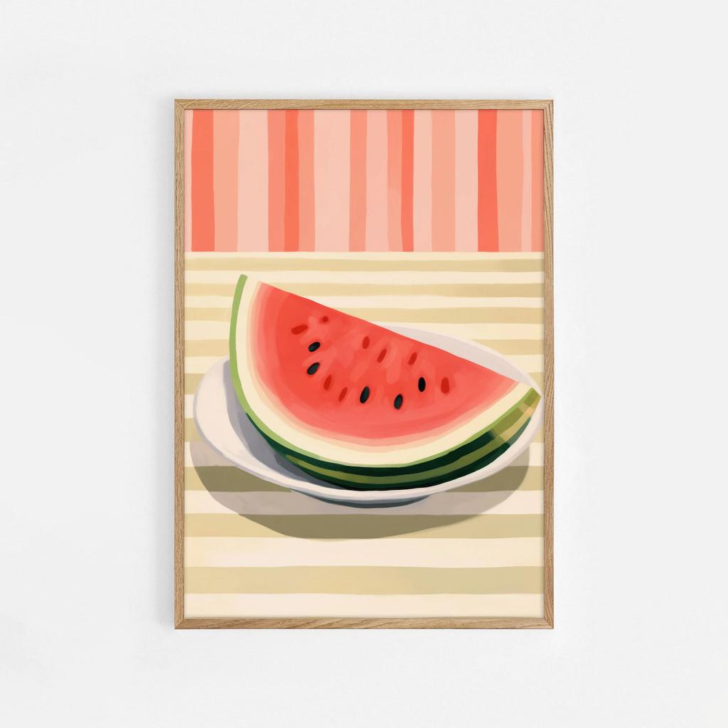 Minimalist Modern Abstract Fruit Wall Art Print Orange Peaches Strawberry Watermelon Tomato Lemon Fig Canvas Poster Home Decor