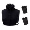 Fashionable Faux Collar With Wrist Cuffs Fake Sleeves For Women Decorative Ruffle V Neck Half Shirt Blouse Layering Set