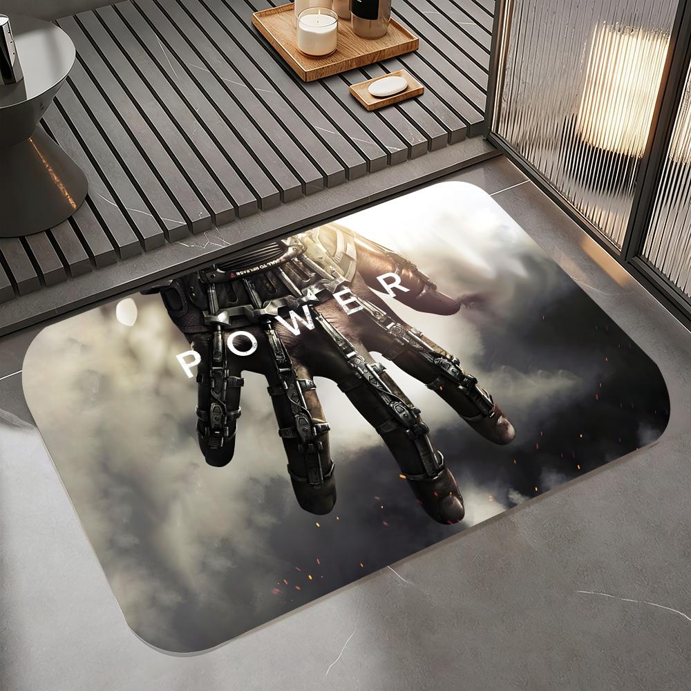 Game A-Advanced Warfare Floor Mat Diatomite Bath Mat, Quick Dry Absorbent Non-Slip Door Mat