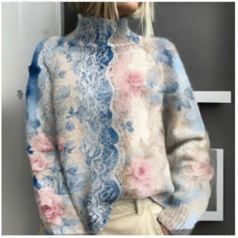 XS-6XL A Variety of Optional 2025 Latest Christmas Abstract Print Casual Outerwear Sweater