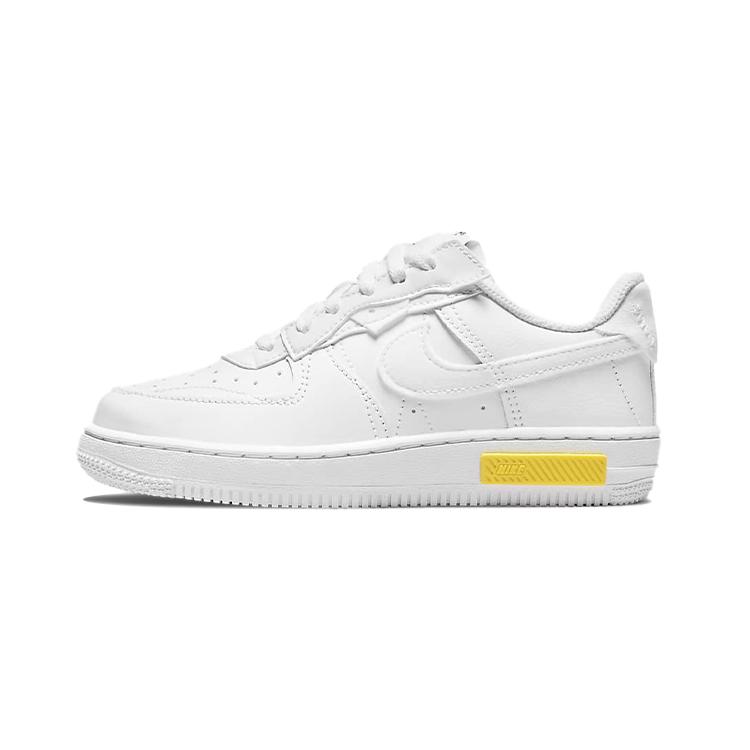 New Nike Air Force 1 Fontanka Low Top Skateboard Shoes White Yellow Children Aged 3 7 Years Old DO6146-100