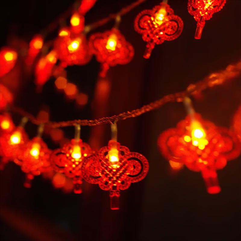Chinese New Year LED Red Lantern String Lights
