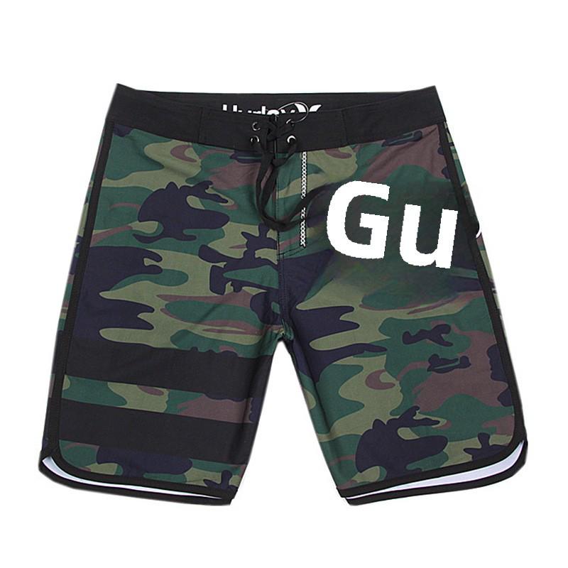 Men's Quick-Dry Elastic Beach Surf Shorts - Muscle Fit for Bodybuilding & Competition