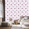 Wallpaper Flowers White and Purple for Living Room and Bedroom 50x1000
