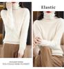 Women's Cashmere High Neck Sweater, Loose Fit, Short Mink Velvet Knit, Base Layer Wool Pullover for Autumn and Winter.