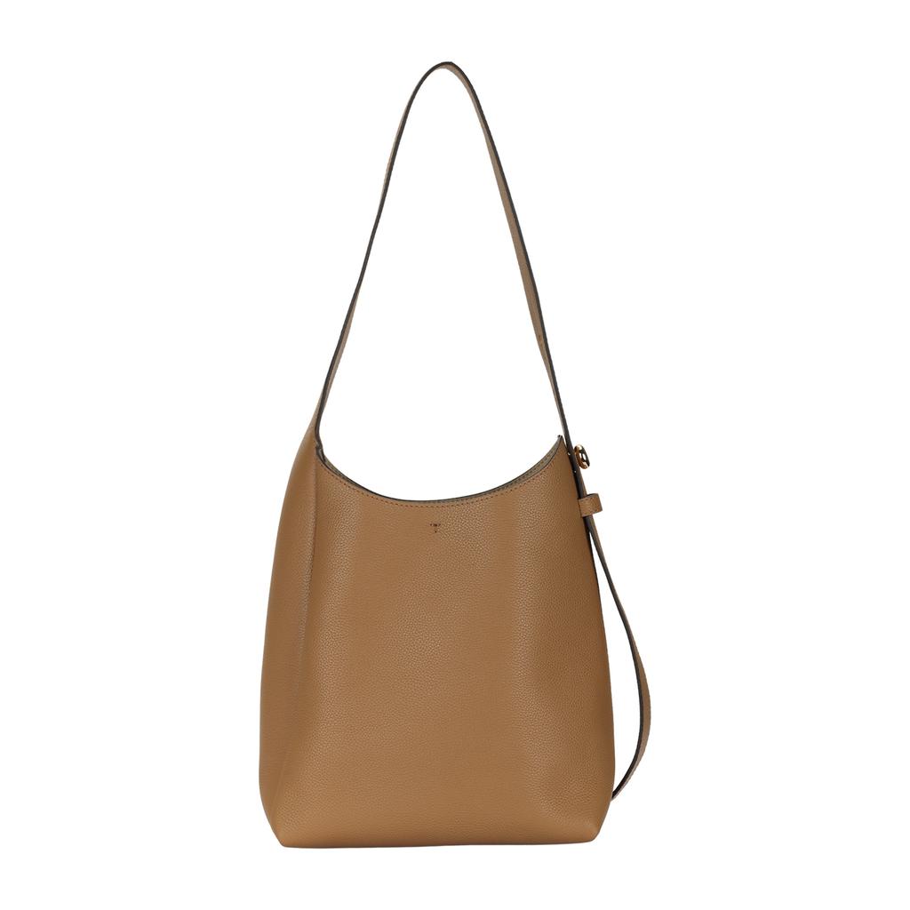 Tory Burch Romy Minimalist Solid Color Design Leather Shoulder Bag Small Women Shoulder Bag Tiramisu 175172-227