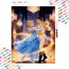 Disney Diamond Art Painting Kit 5D Cinderella Prince Charming Dance Diamond Painting Dot Art Kit Home Wall Decor