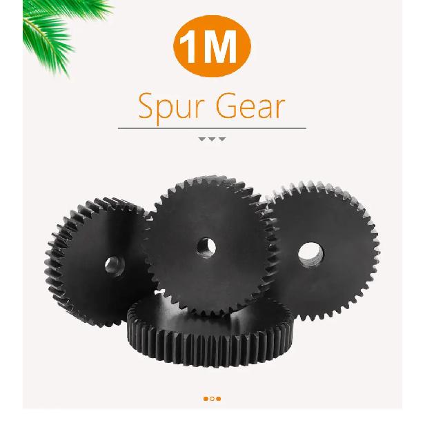 Spur Gear 1M-77T/78T/79T/80T/81T/82T/83T/84T/85T/86T Teeth Pitch 3.14 mm Total Height 10 mm Gear Wheel Carbon Steel Blackening