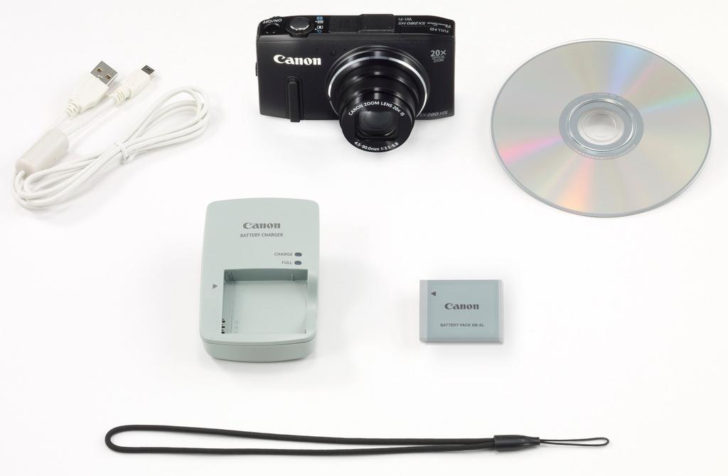 Canon PowerShot SX280 HS Digital Camera, Approx. 12.1 Megapixels, 20x Optical Zoom, Black, PSSX280HS