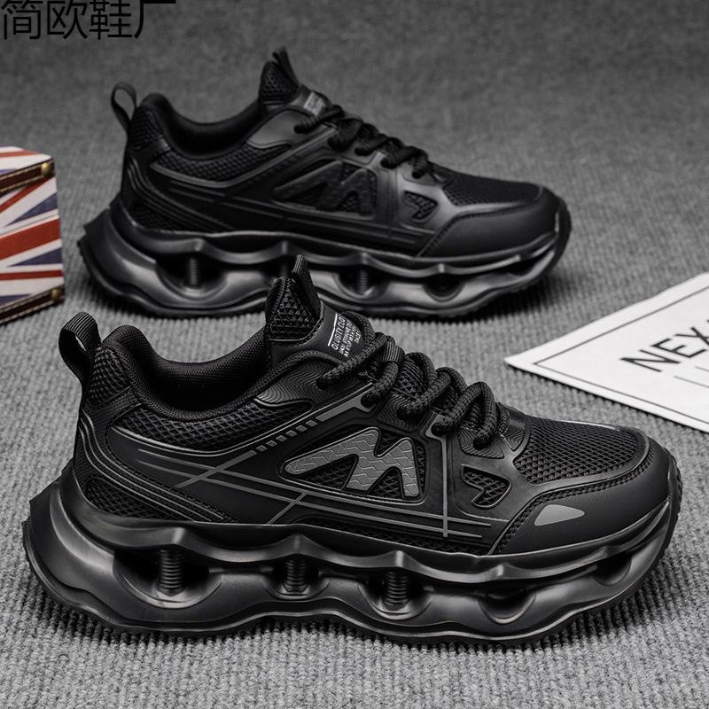 Summer new men's platform heightening shoes trendy student mesh casual sports shoes versatile straight