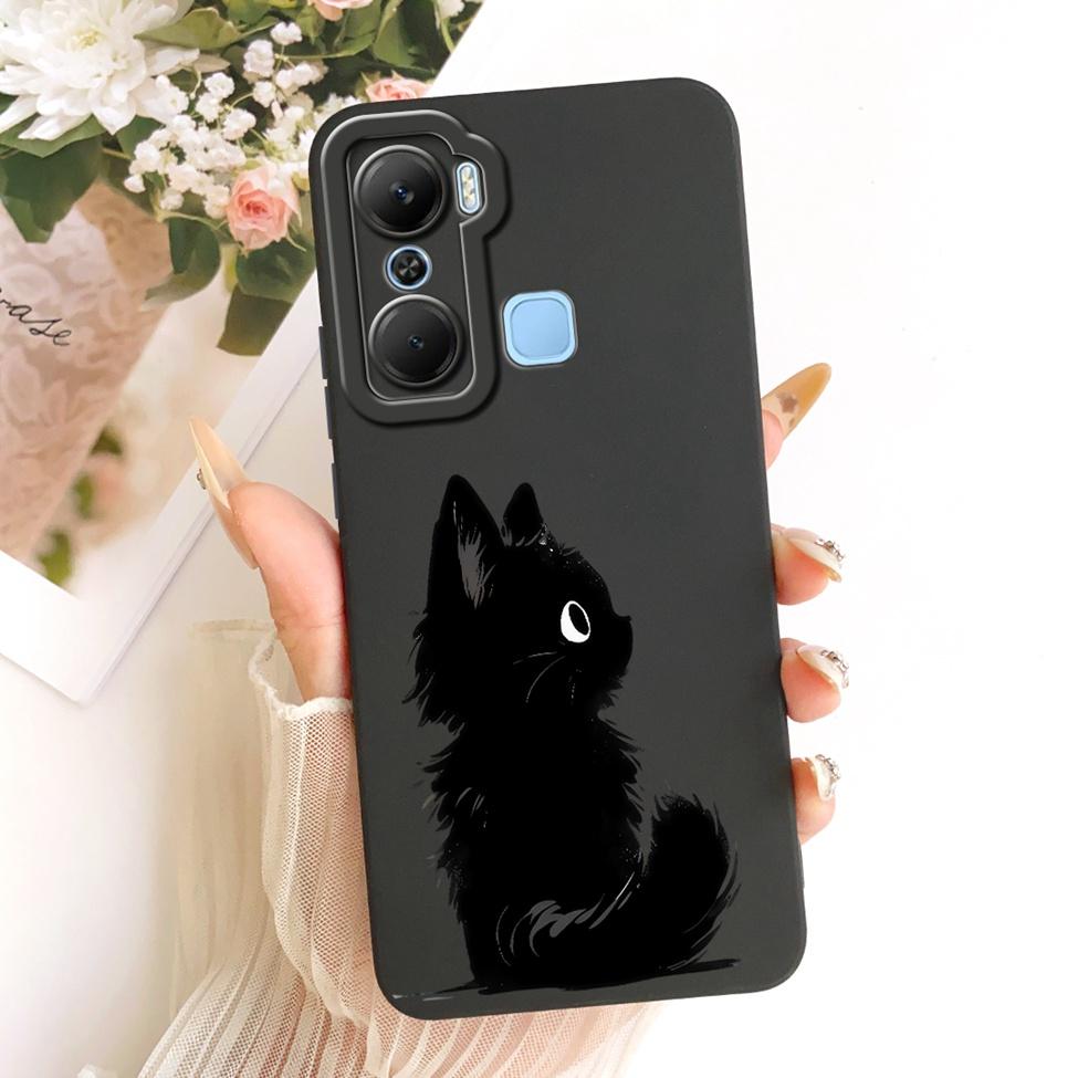 For Infinix X668C Phone Case For Infinix Hot 12 Pro Cover Silicone Cute Cat Fashion Funny Painted Casing For Inifnix Hot 12 Pro
