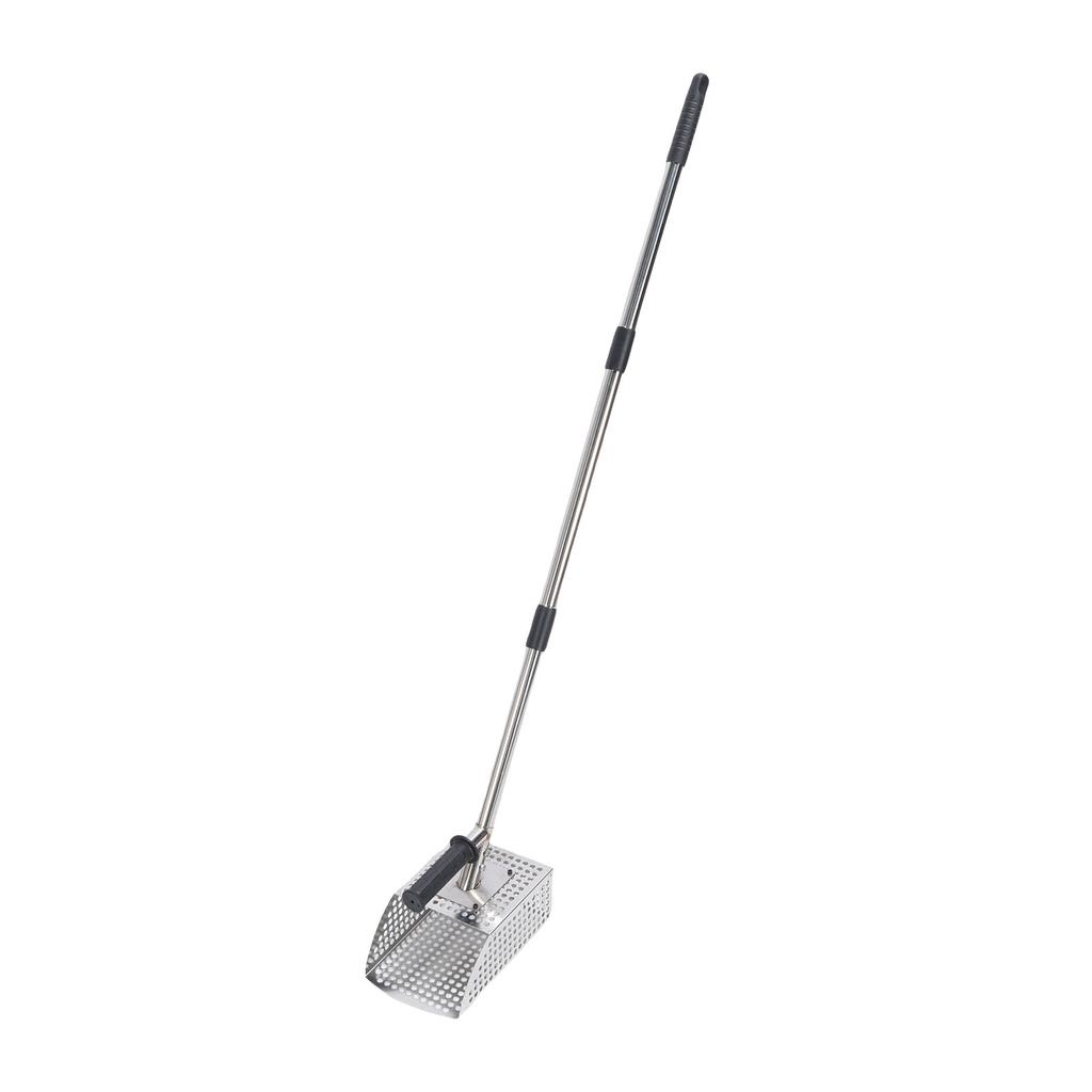 Sand Scoop 2 In 1 Design Long Detachable Non Slip Rubber Handle Stainless Steel Sand Sifter Shovel