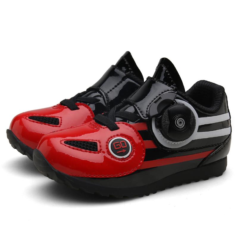 Kinder Profi Radschuhe Outdoor Atmungsaktiv MTB Fahrradschuhe Rutschfeste Sneaker Rennrad SPD Cleat Schuhe