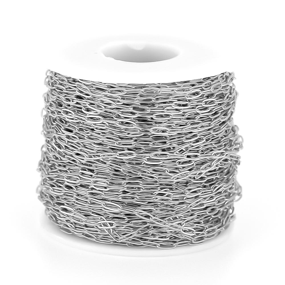 

2 Meters 2.5mm Stainless Steel Flat Rolo Cable Link Chains DIY Jewelry Necklace Making Findings Bracelet Accessories Body Chains
