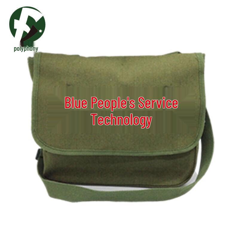 Vintage  Serve the People  Military Green Canvas Crossbody Bag