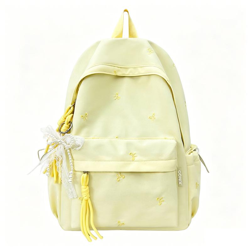 Bow Print Backpack Women's Travel Lightweight Backpack Student Schoolbag