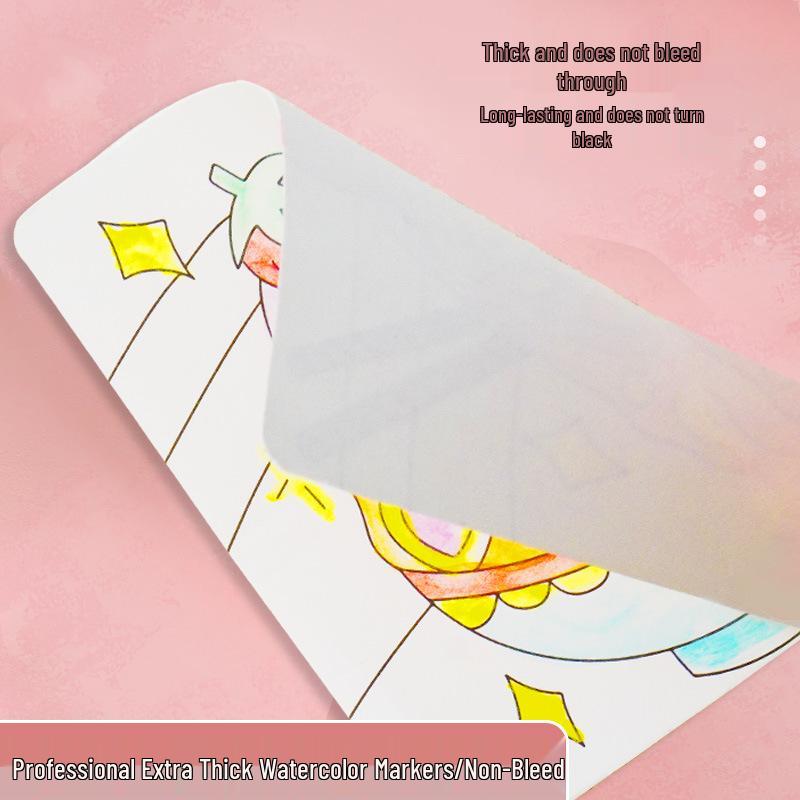 Retractable Watercolor Doodle & Coloring Roll: All-in-One Student Painting Set with Pigments & Cards