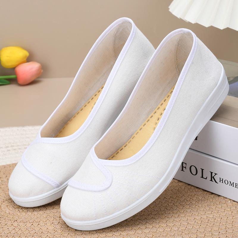 

Женские белые дышащие туфли для медсестер на плоской подошве - удобная мягкая подошва для медицинских работников 40