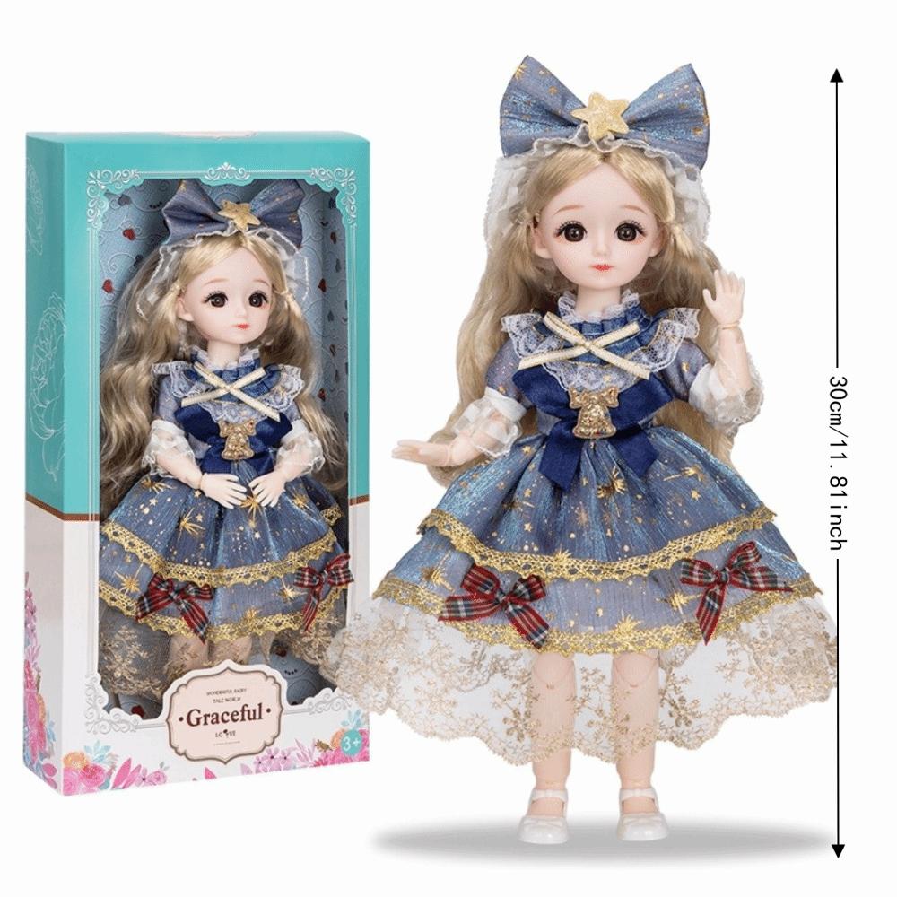 Cute Face BJD Doll Movable Joints Dress Up Doll Fashion Doll Princess Doll Birthday Gift