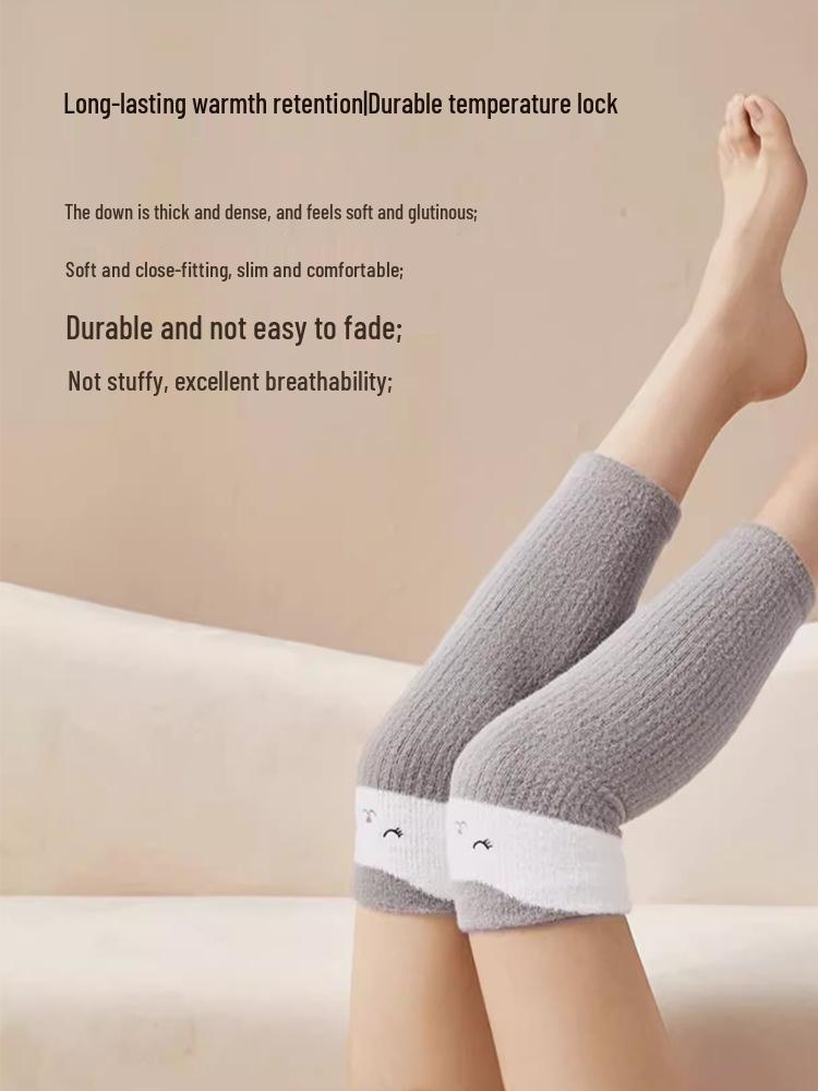 Far Infrared Heated Velvet Knee Pads & Socks Set for Cold Weather Comfort