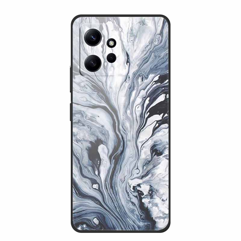 Marble For Redmi Note 12 4G Glass Case Tempered Back Cover Hard Cases For Xiaomi Redmi Note12 4G Protective Shell Colorful Capa