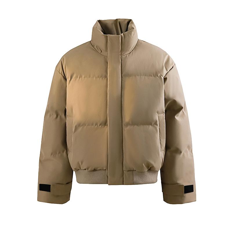 

Мужские короткие куртки на осень и зиму, мужские костюмы-пуховики со стойкой, уличная утепленная хлопковая одежда, женская модная хлопковая одежда 2XL коричневый