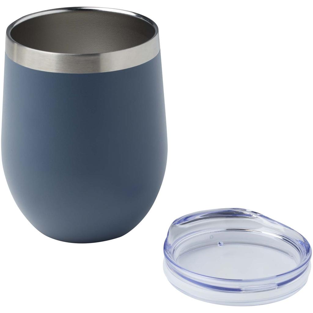 Glass "Corzo" 350 ml RCS-certified recycled stainless steel copper-insulated mug Hale blue