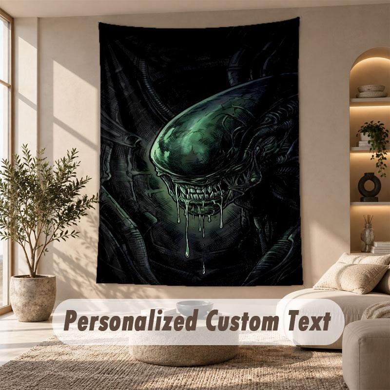 Wall Hanging Tapestry Art Cloth Bedroom Room Background DecorAlien Xenomorph