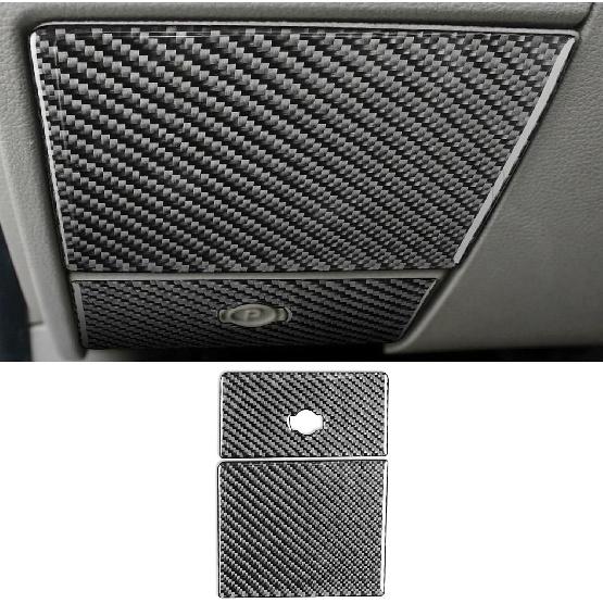 Carbon Fiber Headlight Switch and Air Vent Trim for Dodge RAM 1500 2500 3500 2013-2018,Dashboard Light Control Panel & AC Outlet Frame Sticker