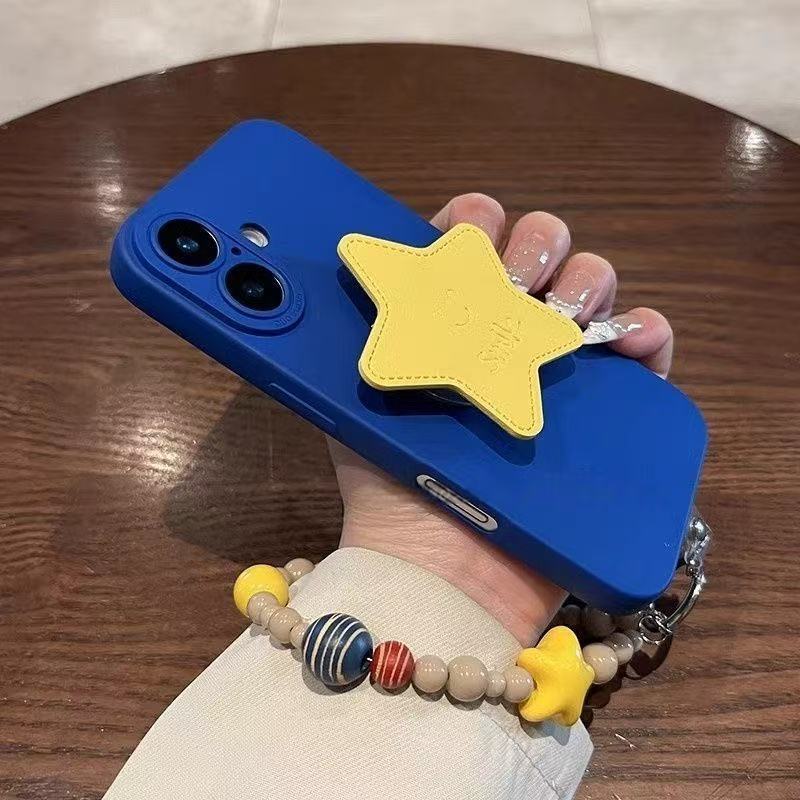 Leather Pentagram Bracket Hand Rope Redmi Note12/14Pro Mobile Phone Case K80 Xiaomi 12/15Pro Female K70