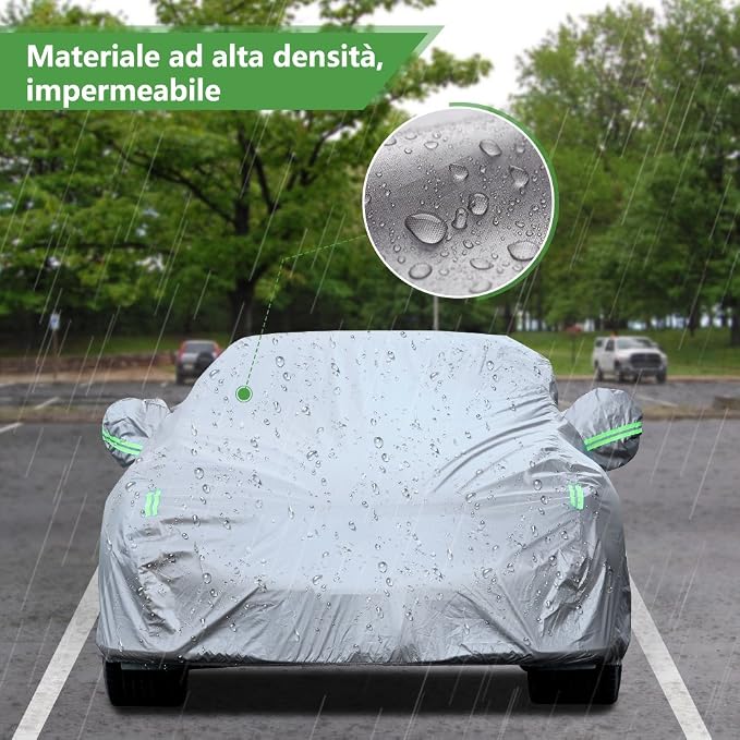 Zware Dikke Autohoezen Waterdicht Alle Weersomstandigheden Sneeuwbestendig Winddicht Krasbestendig Buiten UV-Bescherming Universele Pasvorm voor Sedan