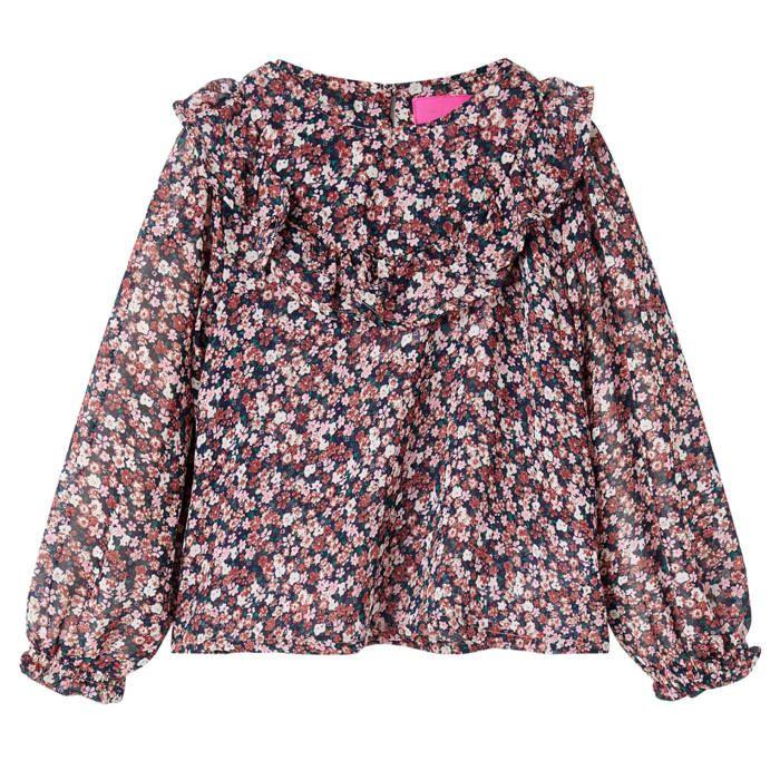 Chemise pour enfants à manches longues rose foncé 92/104/116/128/140
