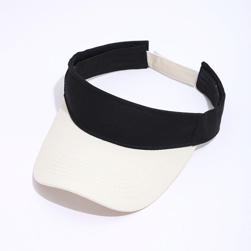 

Unisex Two-Tone Quick-Dry Sun Hat - Color Block, Sun Protection, No Top Design for Sports Adjustable