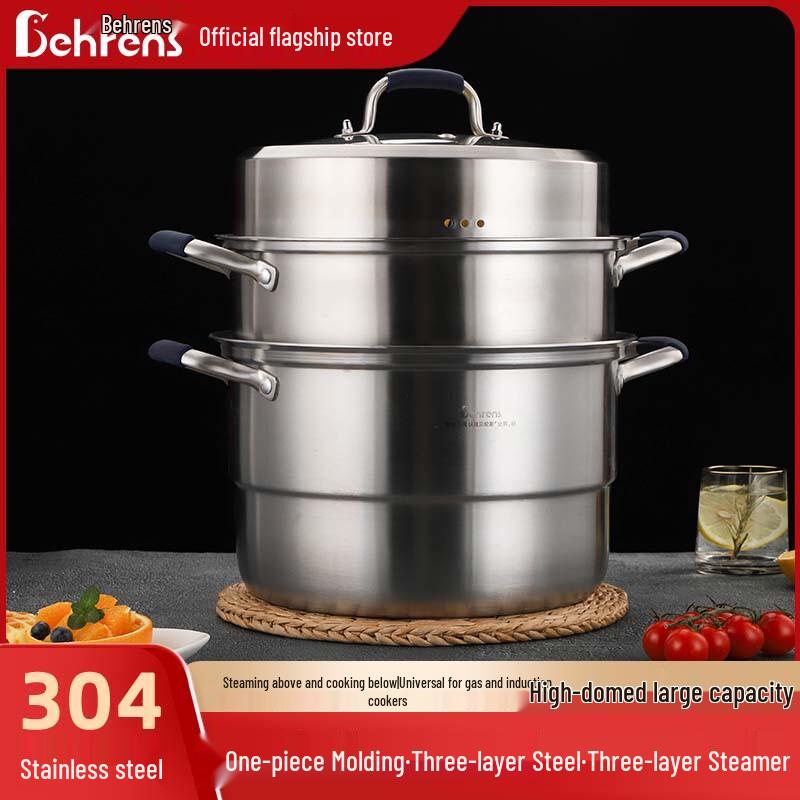 Berens 304 Stainless Steel Steamer Pot, 28cm