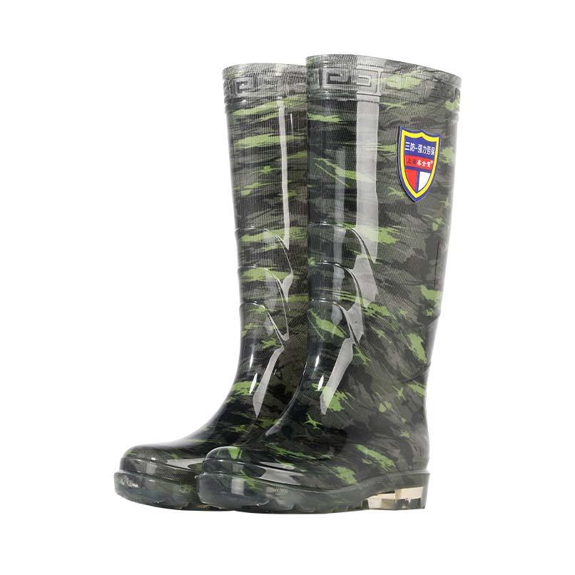 Water shoes rain shoes men's waterproof and non-slip labor insurance overshoes work camouflage high rain boots