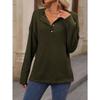 New Autumn and Winter Independent Station Loose Casual Pit Strip Long-sleeved Button T-shirt