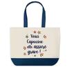 Tote Bag - PLANETEE - Capucine - Blue Background - 40 X 45 Cm - Cotton