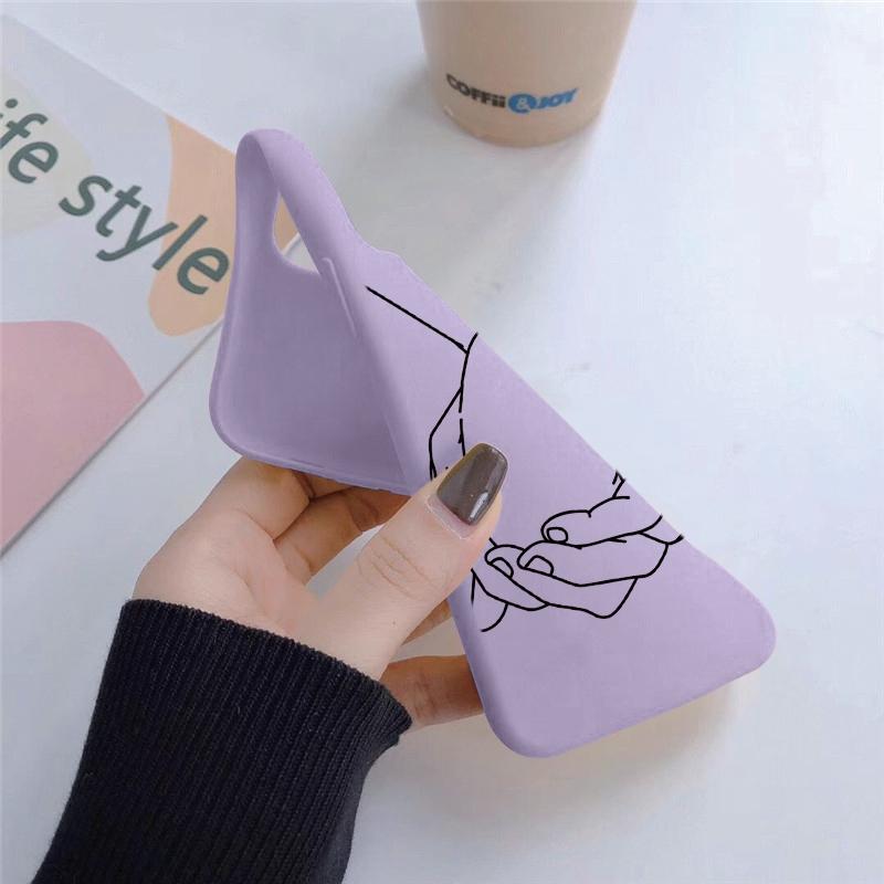 Hand Lines měkké silikonové pouzdro pro Xiaomi Redmi Note 13 Pro 13C Poco C65 Samsung A35 A55 M35 Huawei Honor 200 iPhone Ochranný kryt proti nárazu
