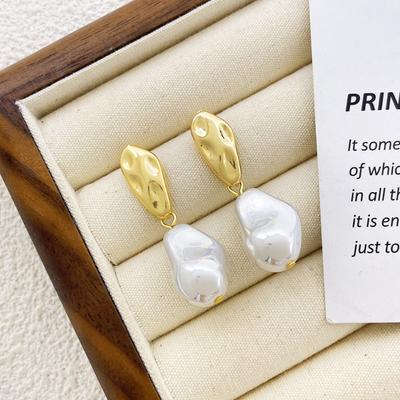 Pearl Earrings, S925 Sterling Silver Posts, High-end Vintage Studs, Subtly Luxurious and Unique Jewelry