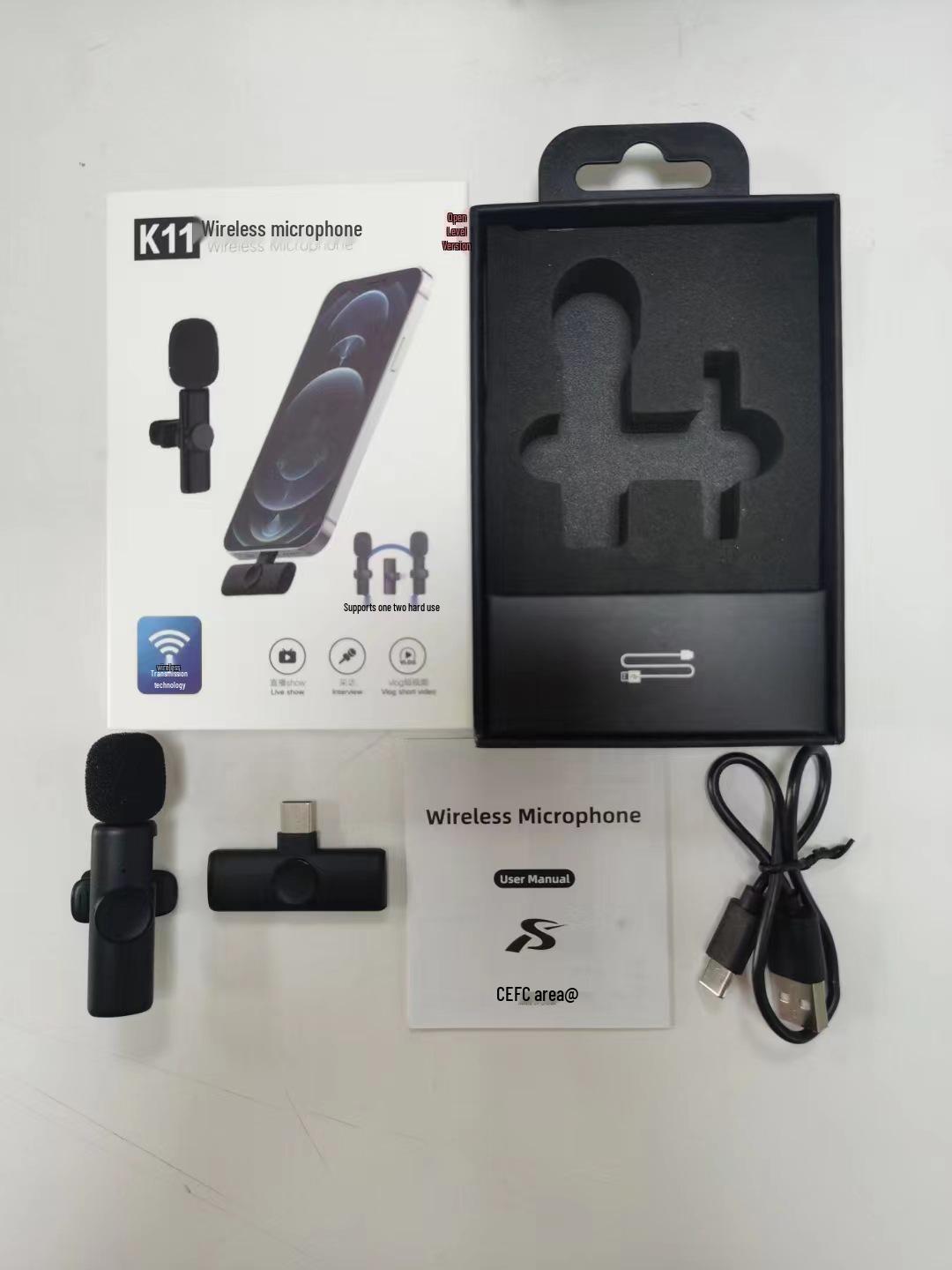 

K8K9 Wireless Lavalier Microphone for Live Streaming, Vlogs, and Intelligent Noise Reduction