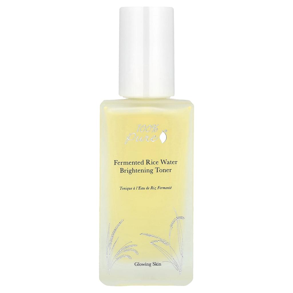 100% Pure, Brown Rice Water Brightening Toner, 100Ml(3.3Fl Oz)