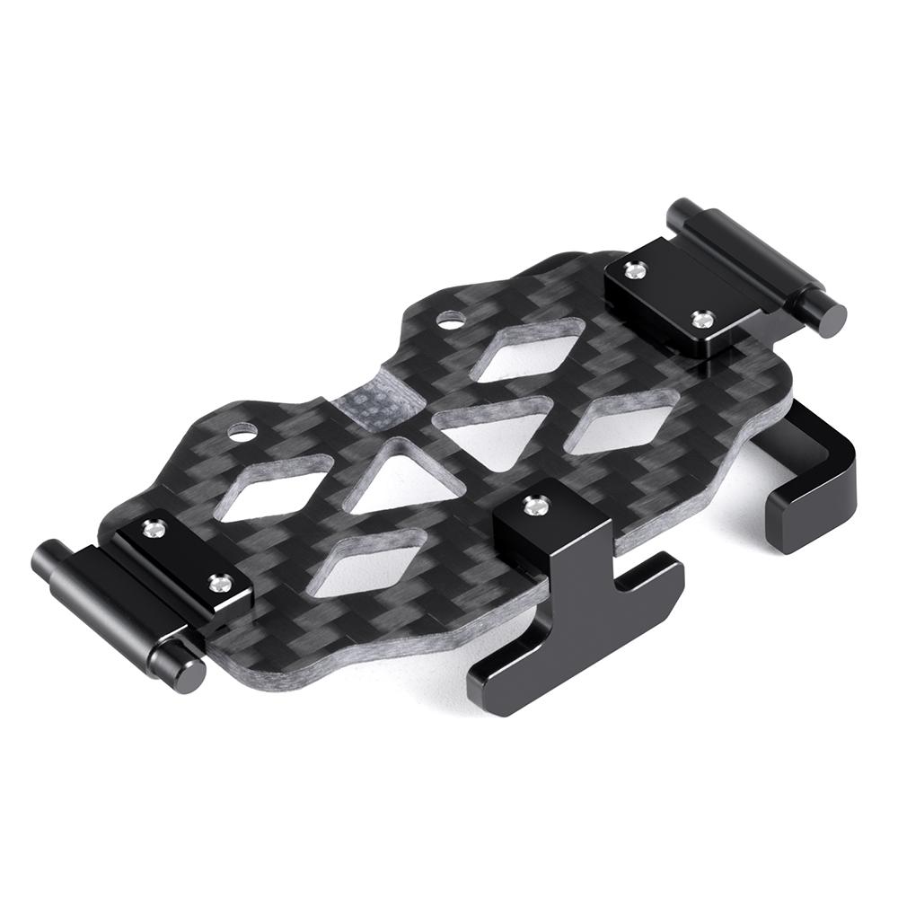 AXSPEED Carbon Fiber&Aluminum Battery Tray /Double Layer ESC Mounting Plate for TRX4M TRX4-M 1/18 RC Crawler Car Upgrade Parts