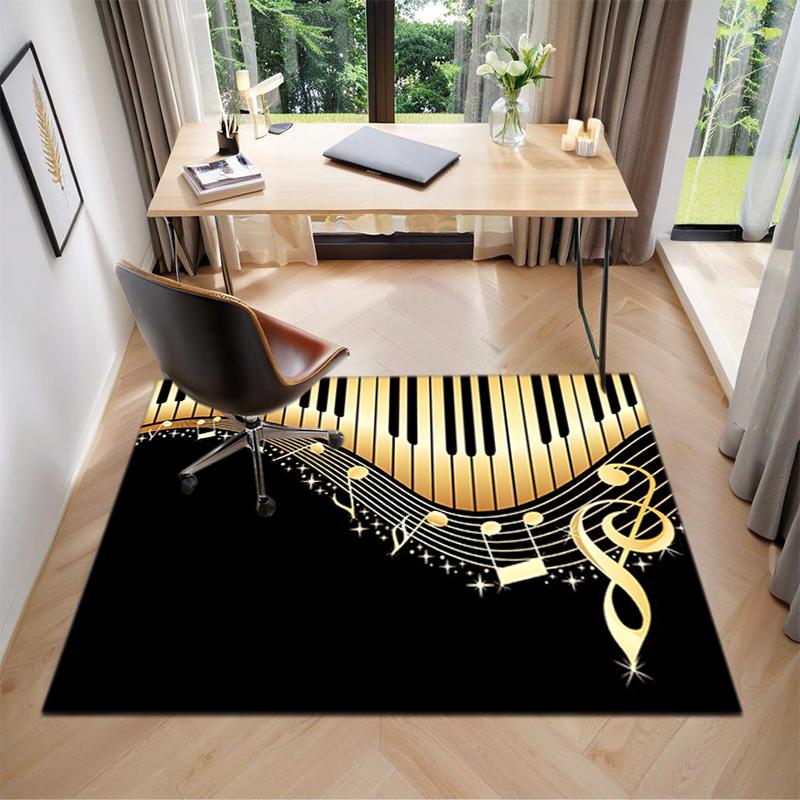 1Pc Piano keys music Printed circular carpet, home door mat, outdoor travel protection carpet A11