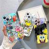 Cartoon Niedlich S-SpongeBob Anime Gehärtetes Glas Für Iphone 14 13 12 11 Pro Mini XS MAX 14Plus X XS XR Hüllen