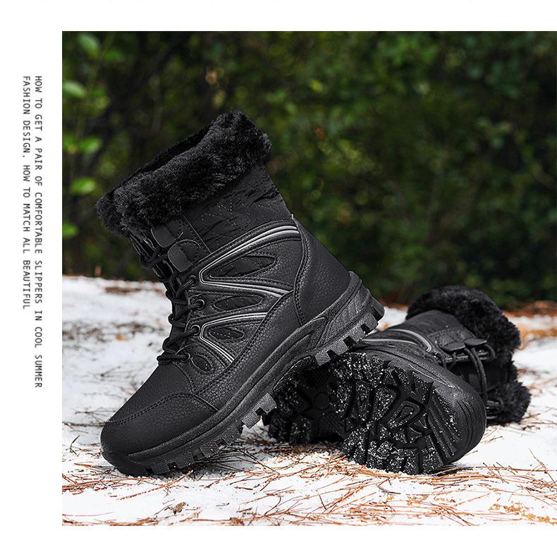 Женские зимние бархатные зимние ботинки — фото 14